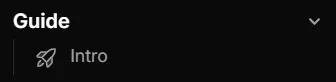 Sidebar with icon